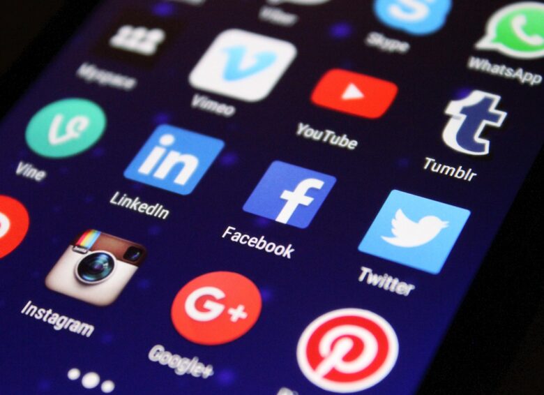 Image of some different social media platforms.