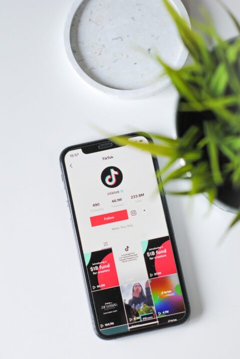 Image of TikTok on a phone